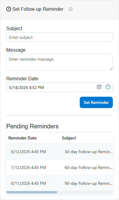 Set Follow-up Reminder