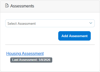 Client Assessment Card