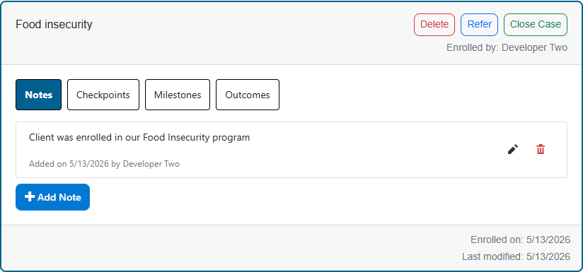 Holistic Support Enrollment