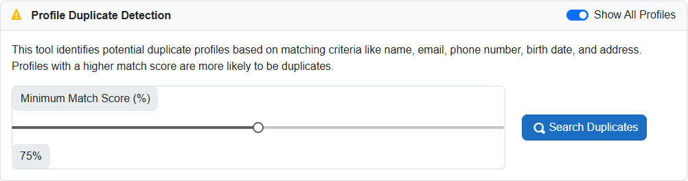 Profile Duplicate Detection Tool