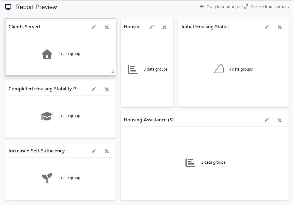 Report Builder Preview Layout