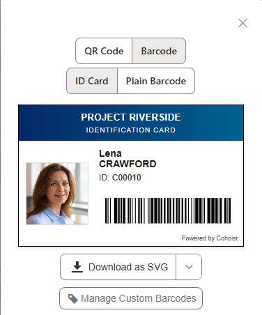 Client Identification Card