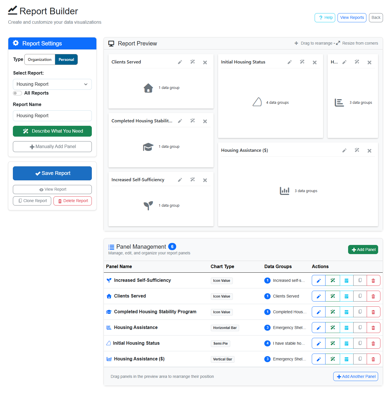 Report Builder Interface